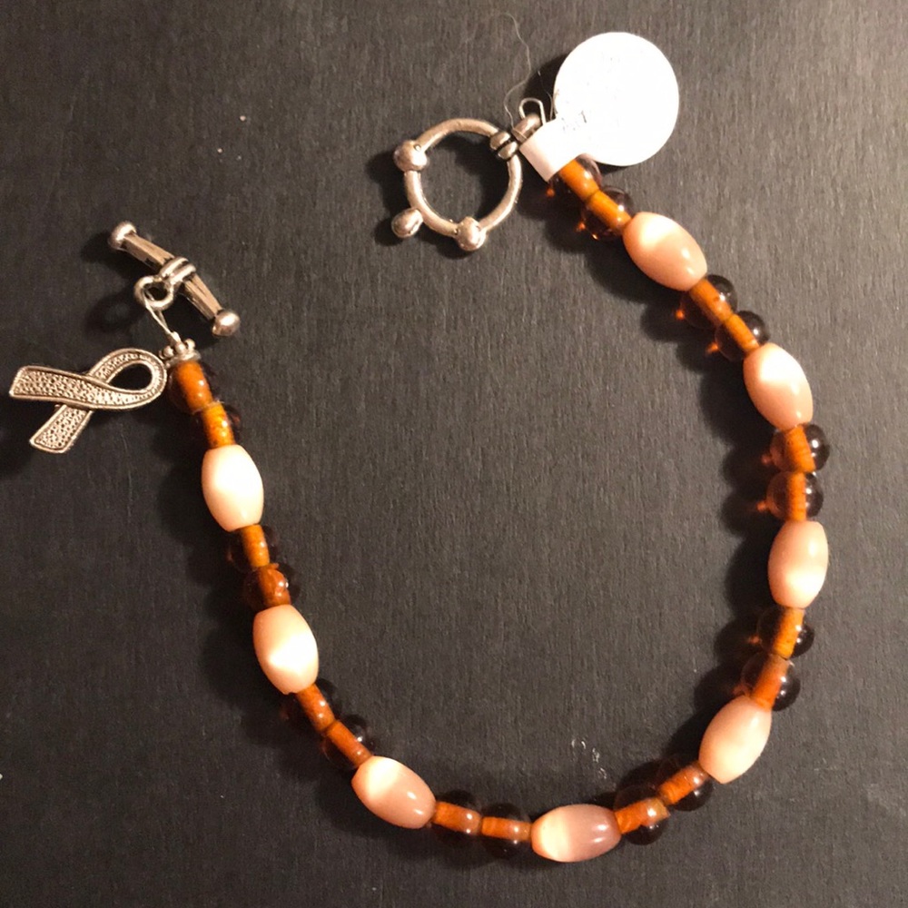 Handcrafted brown awareness bracelet